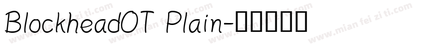 BlockheadOT Plain字体转换